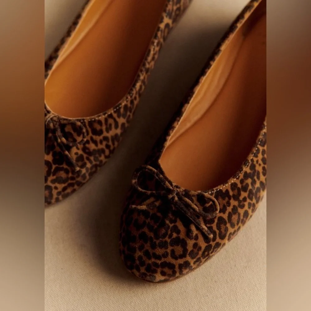 Sézane Agathe Low Ballerinas in Leopard FR 36 / US 5